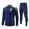 Brasilia Training Huppari 2024-25 Neljännes Zip Navy - Lasten